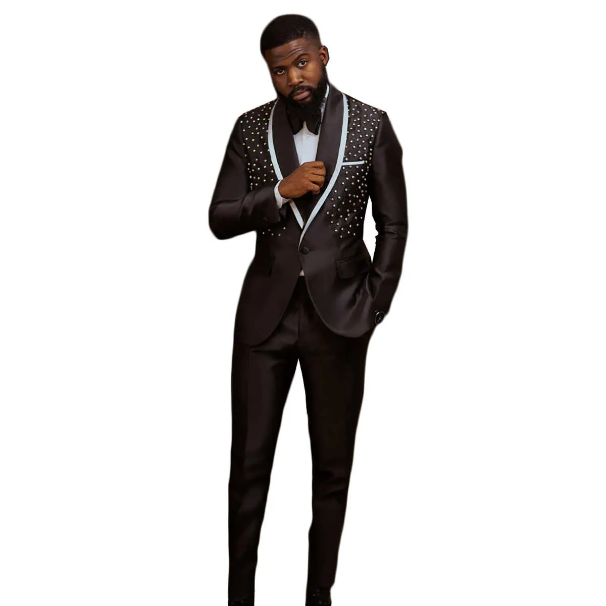 Silver Tinsel Jacket TOM FORD Men's Fluid Velvet Double-Breasted