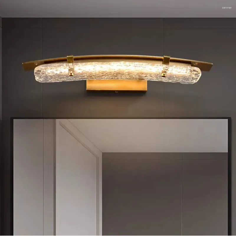 Wall Lamp Modern Copper Bathroom Mirror Lights Gold LED Sconce Lighting Bedroom Decoration