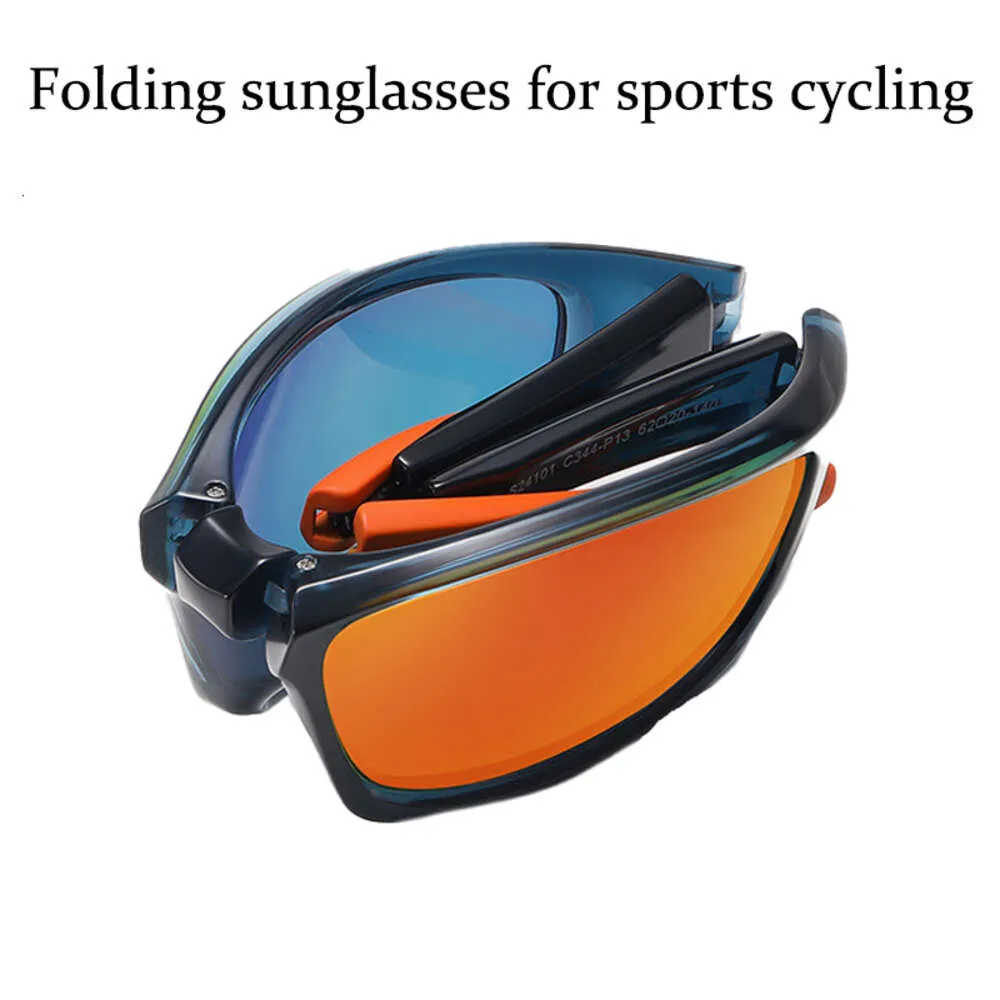 Neue hochwertige sportfaltende ultra -leichte farbenfrohe winddicht tragbare polarisierte Sonnenbrille
