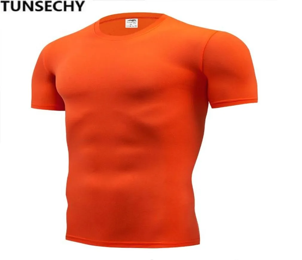 Moda czysta kolor tshirt men ściskająca ciasne treshirty krótkie rękawie koszulki S 4xl letnie ubrania Transport 4085469