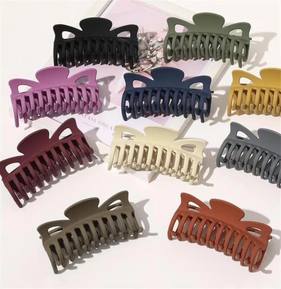 Clip à griffe vintage pour les cheveux couleur colorée couleur unie 12cm Big Claw Clip Girls Clip Clip Clain Heatwear Hair Accessoires 263J36173428340229