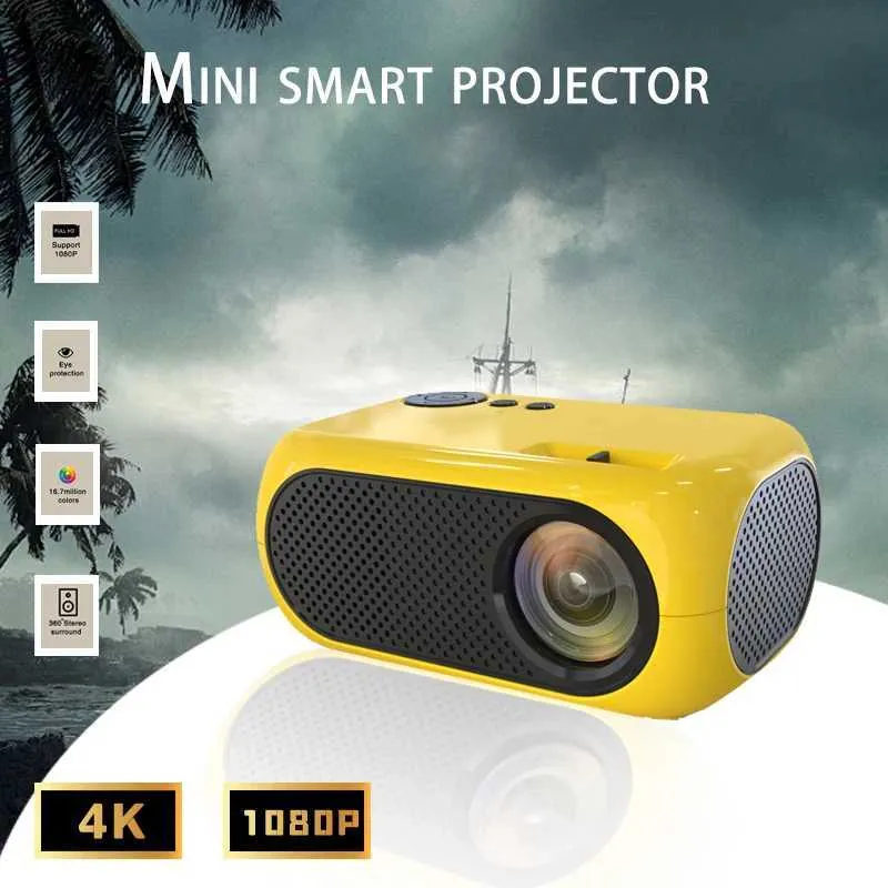 Projecteurs Intelligent Full HD LED Projecteur 4K 1000 Lumens 1080p Portable Cinema Projecteur Outdoor Android WiFi Projecteur 3D Home Theatre J240509