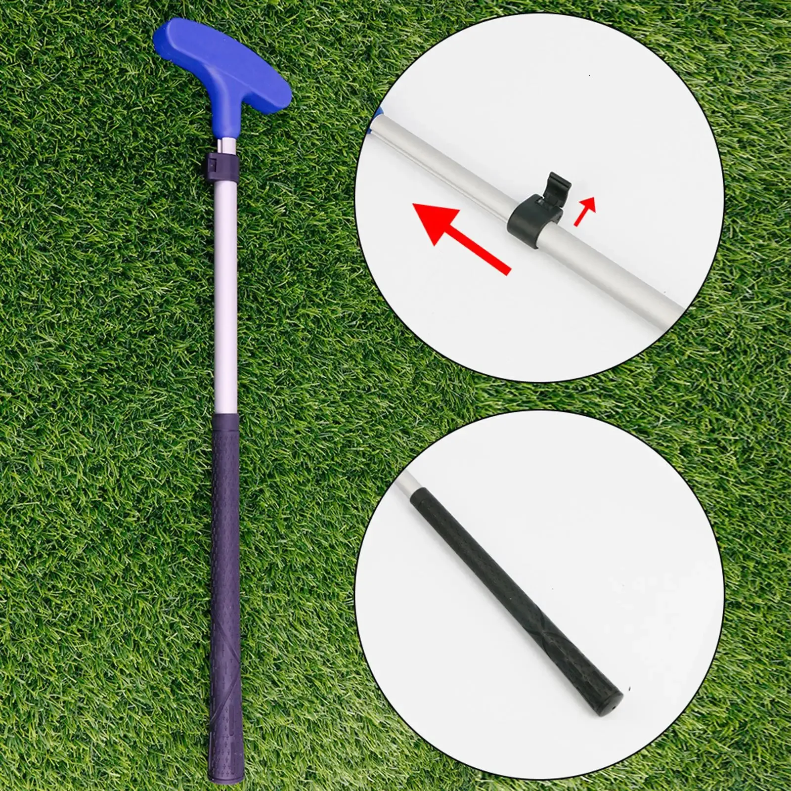 Golf Putter Golf Putting Practice Tool Golf Equipment Training Nonslip Right Left Handed, Two Way Golf Putter Golf Club 