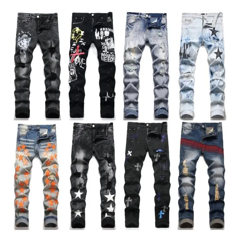 jean pourpre jeans pour hommes jeans jeans skinny jeans hommes pantalon de crayon coton imprimé hip hop jeans noir pantalon denim pantalon de mode haut de gamme jeans slim de qualité # 292