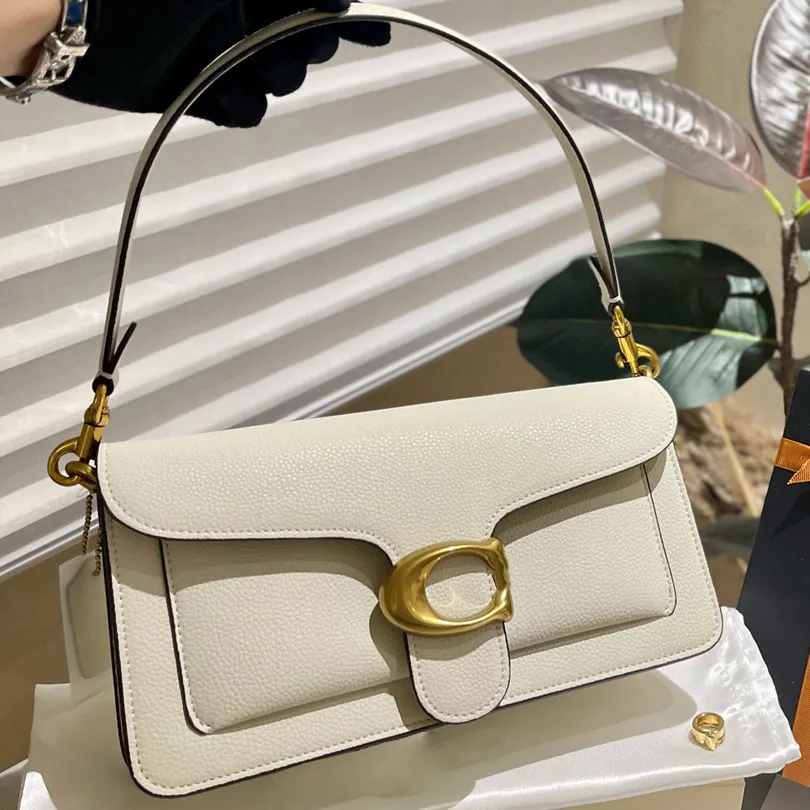 Designer Tabby Tote Crossbody Sacs Handsbag Real Leather Baguette Sac Miroir de qualité Square Fashion Satchela