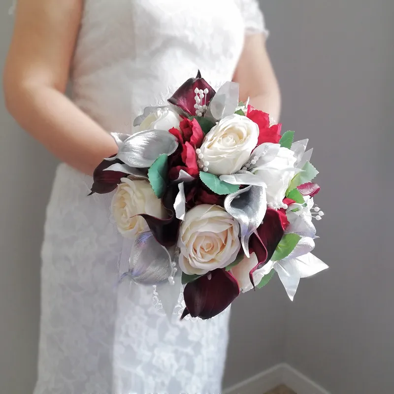 Свадебная невеста Букет ручной завязанный цветок