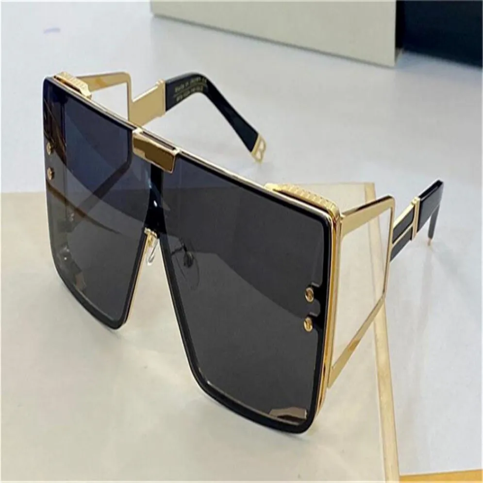 Nouvelles lunettes de soleil de la mode et de conception populaire 102b Cadre surdimensionné avec des temples droits Hidden Hood Design Style à la mode et Top Quali 212F