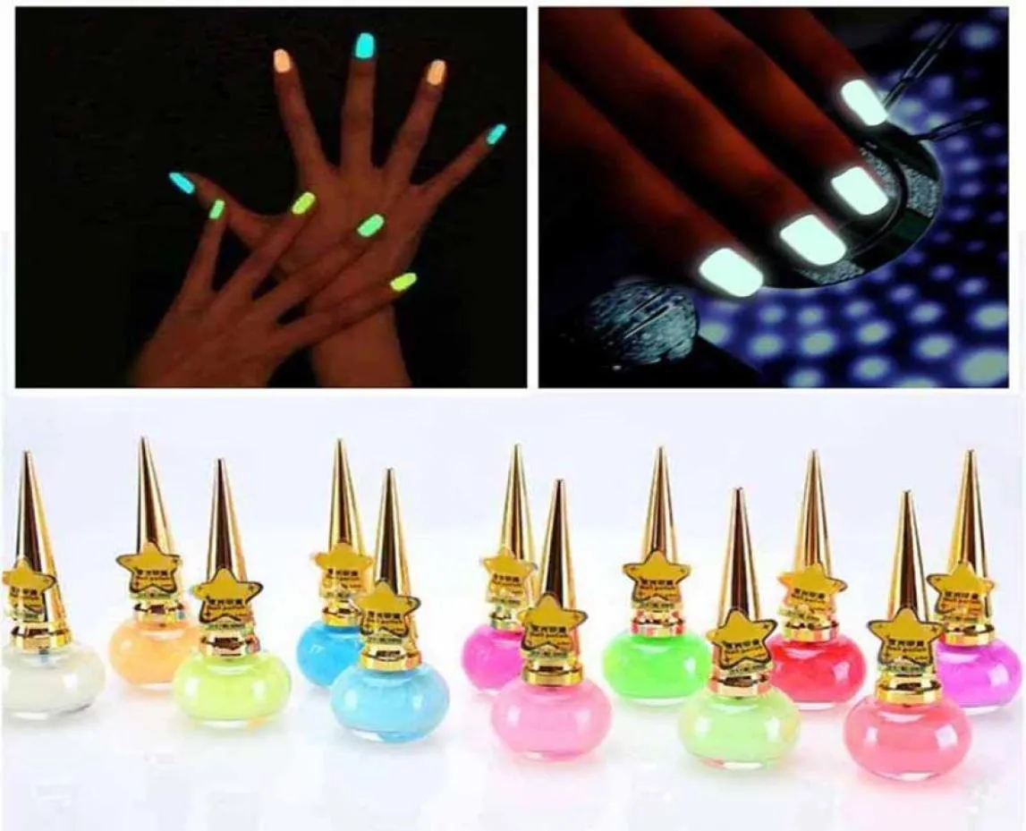 12 colori 14 ml di smalto per unghie in moda non tossico fluorescente fluorescente gel luminoso smalto per bagliore al buio per le donne4941751