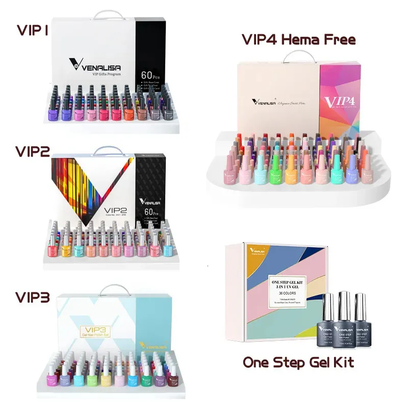 1Set Venalisa VIP Kit Whole Set Hail Gel Prol с цветовым дисплеем для ученика гвоздь защищает гель -лак.