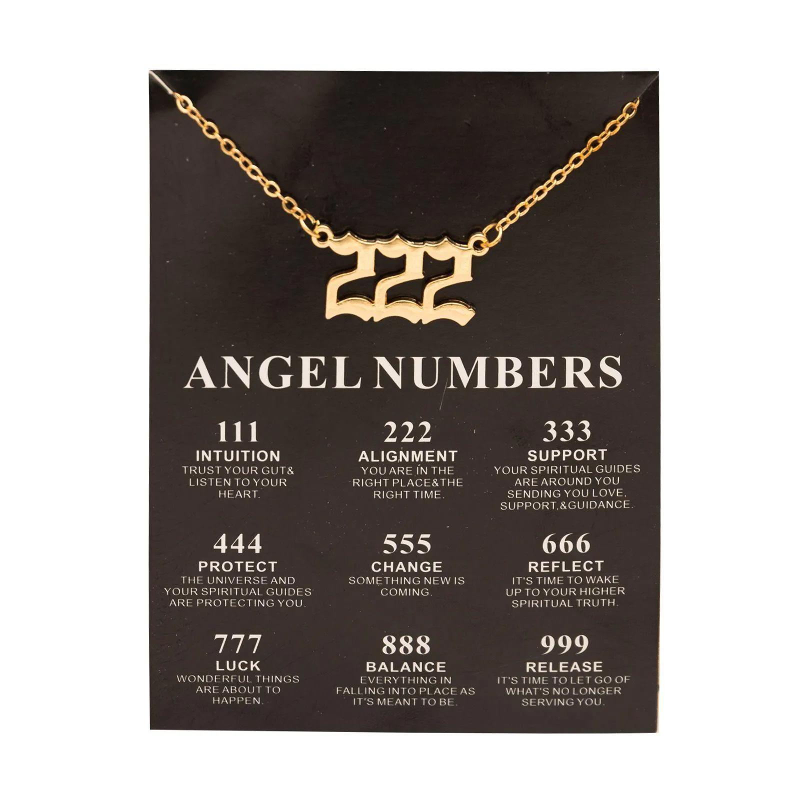 Colares pendentes Novos moda de moda de moda dourada cor de anjo sortudo Wish 777 colar para mulheres garotas de aniversário 111-9 otdjm