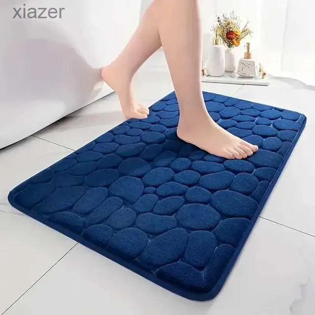 Teppich ein Gedächtnisschaum Badetuch Korallen Samt Super absorbierende Anti -Slip -Badezimmer -Bodenmatte Schnelle Trocknungsmaschine Waschbar WX