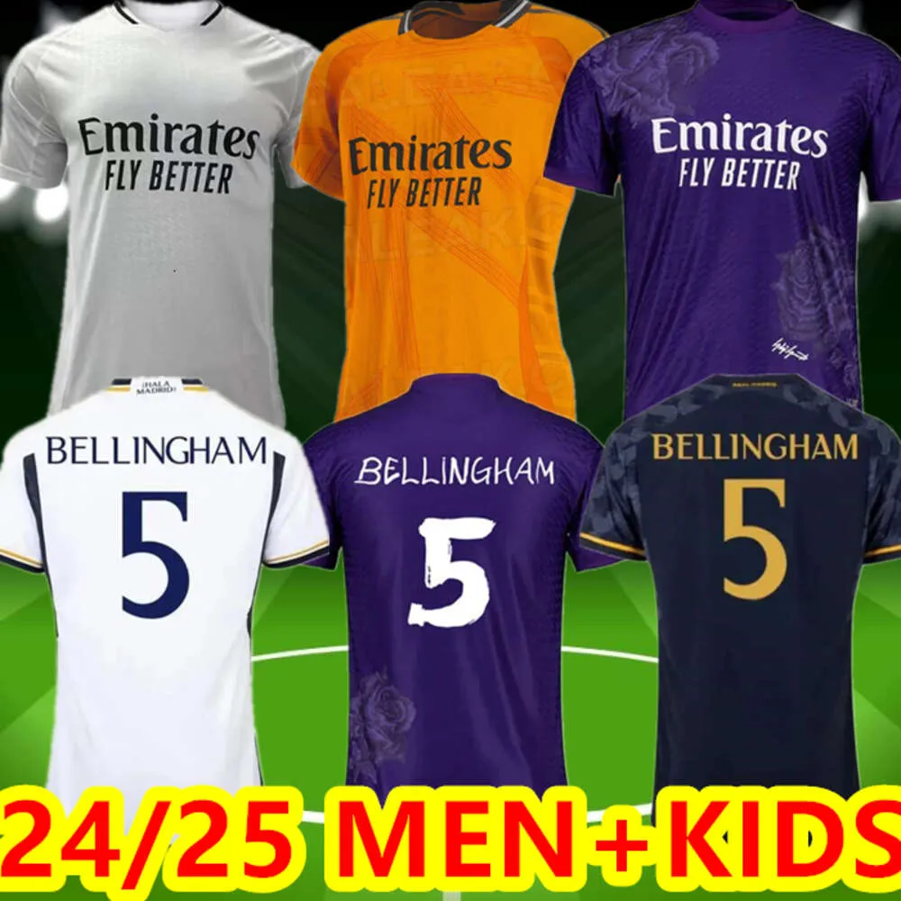 3xl 4xl 24 25 Bellingham Soccer Jerseys Real Madrids 2024 VINI JR MBAPE CAMAGAGE RODRYGO RUDIGER MODRIC KROOS TCHOUAMENI VALVERDE Men Kids Shirt Uniforms 888