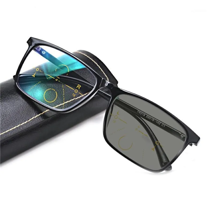 Occhiali da sole di transizione occhiali da lettura Pochromici uomini Hyperopia Presbyopia Outdoor TR90 Multifocus NX 294H