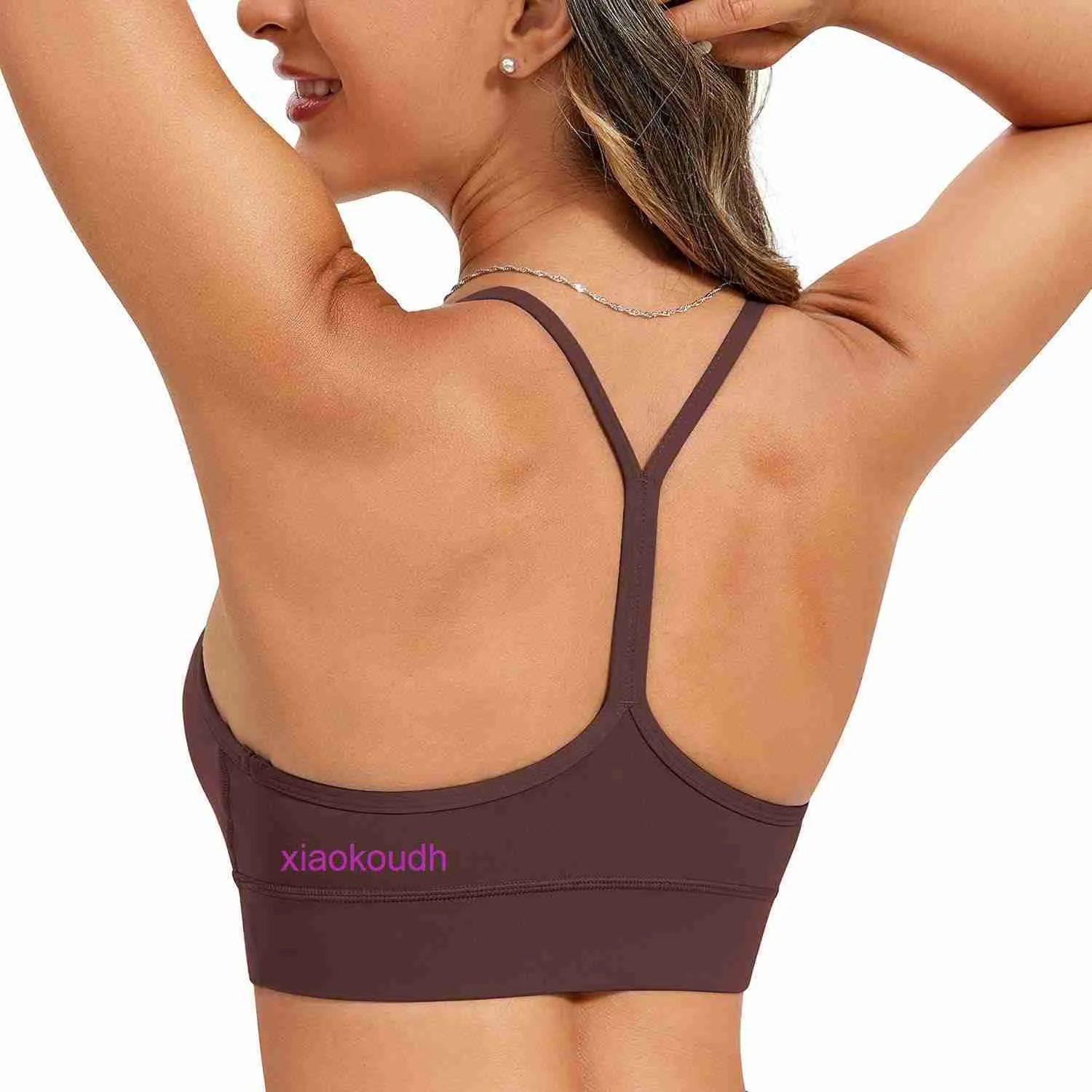 Designer Lul Yoga tenue sport Bras Femmes High Support Support Yoga Butterluxe Femmes Back Raceback Sports Bra Brade d'épaule mince sans anneau en acier