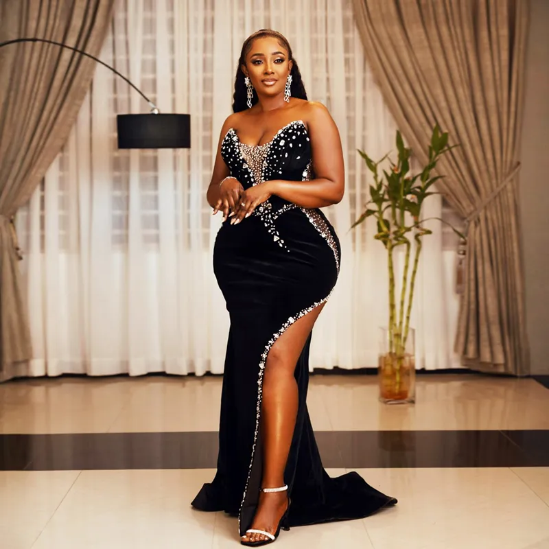 Black Dress With Rhinestones On Side Plus Size Black Rhinestone Prom Dress With Illusion Neckline And Black Dress With Rhinestones On Side Plus Size Black Rhinestone Prom Dress With Illusion Neckline And