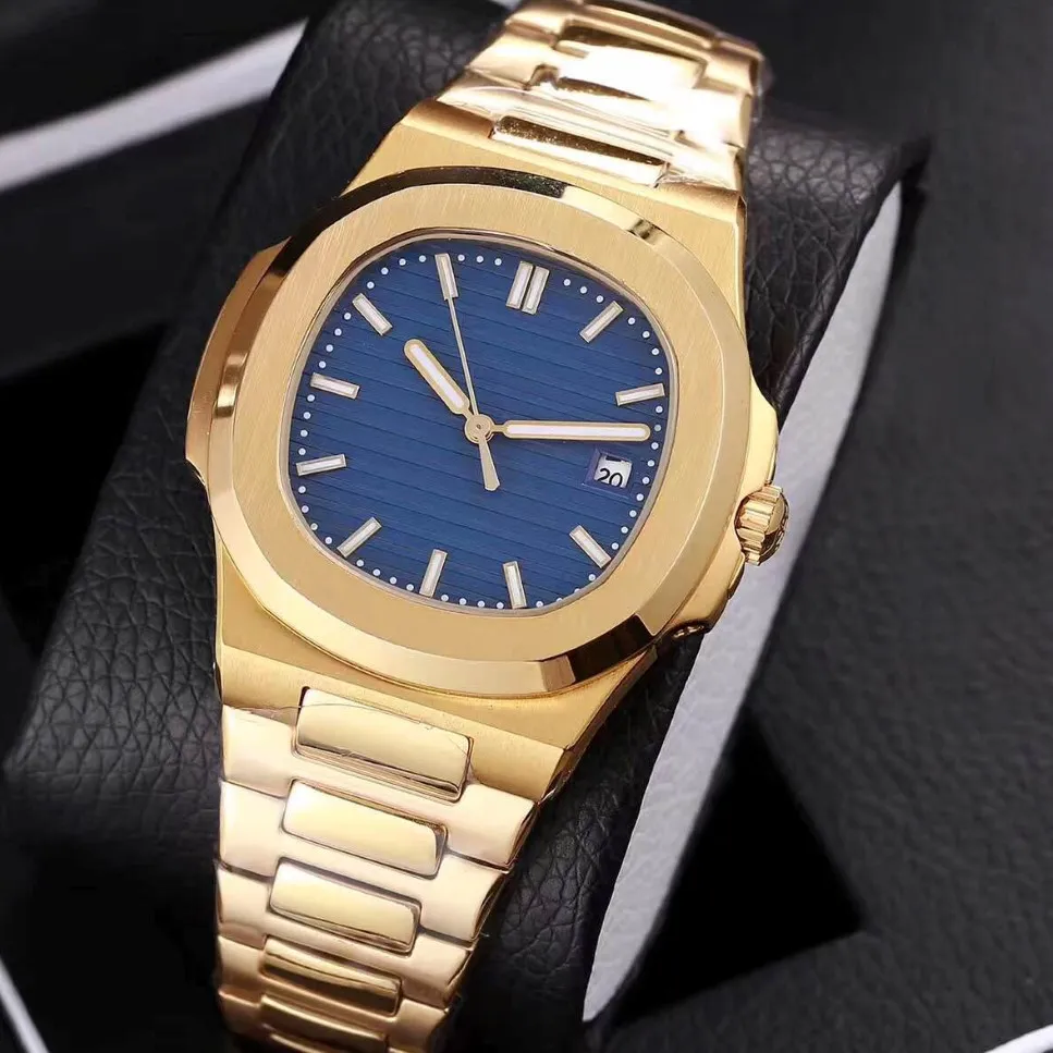 Nowa moda 19 kolorów męski luksusowy ruch automatyczny ruch ślizgowy Soph Sapphire szklany szklany srebrny i złoty zegarek 215Q