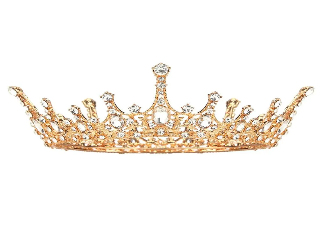 Bandons couronnes dorées pour les femmes anniversaire et diadèmes avec des pierres de pierres précieuses accessoires de cheveux de mariage de mariée cadeaux Crown Chakrabea3575549