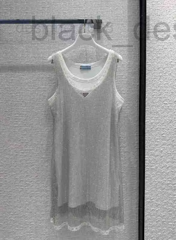 Urban Sexy Dresses Designer 23 Spring/Summer Fashion Lace Collage Hot Diamond Letter Triangle Two Piece Tank Top Dress Qt73 L0MW