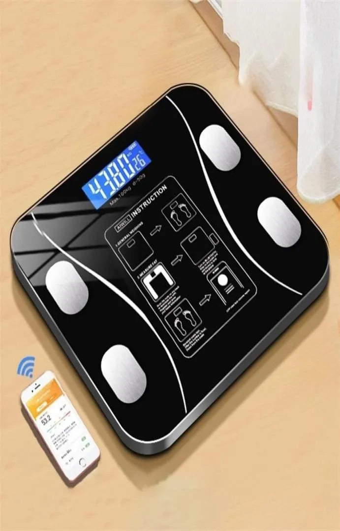 Échelle de graisse corporelle Bluetooth S Smart Wireless Digital Bathroom Weight Composition Analyzer pesant 2204204275971