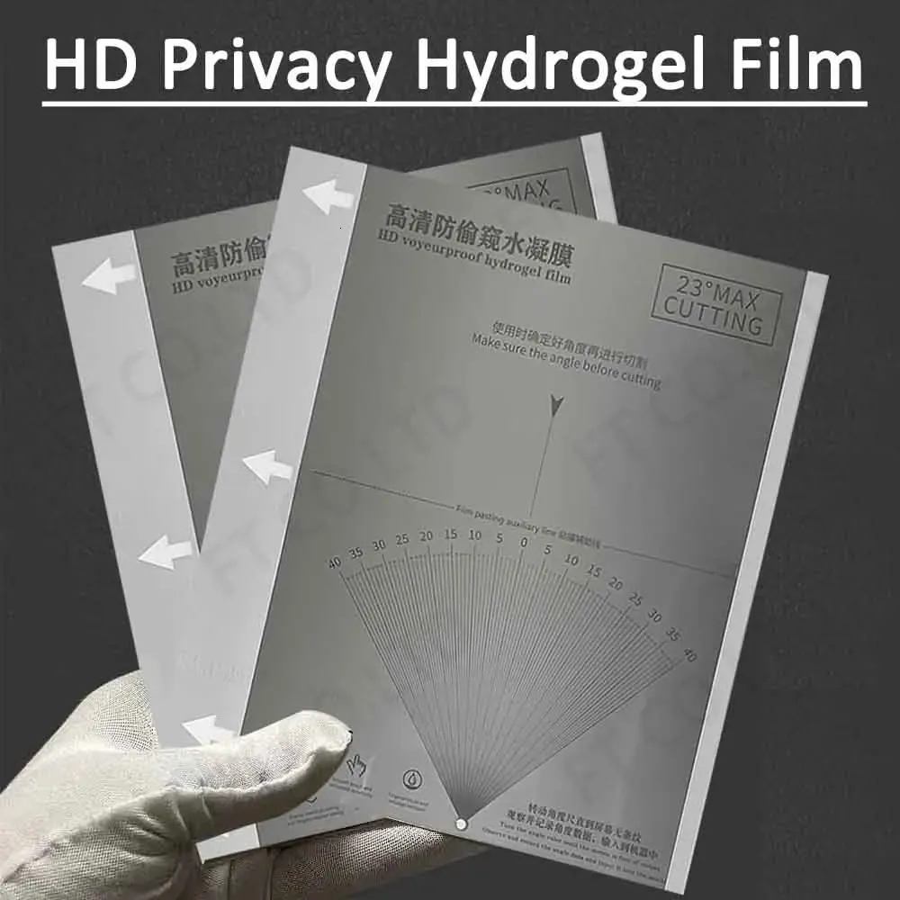 10/25/50 stcs HD Privacy Hydrogel Film TPU Flexibele mobiele telefoon Scherm Beschermingsblad Matte anti-spy voor filmsnijmachine 240422