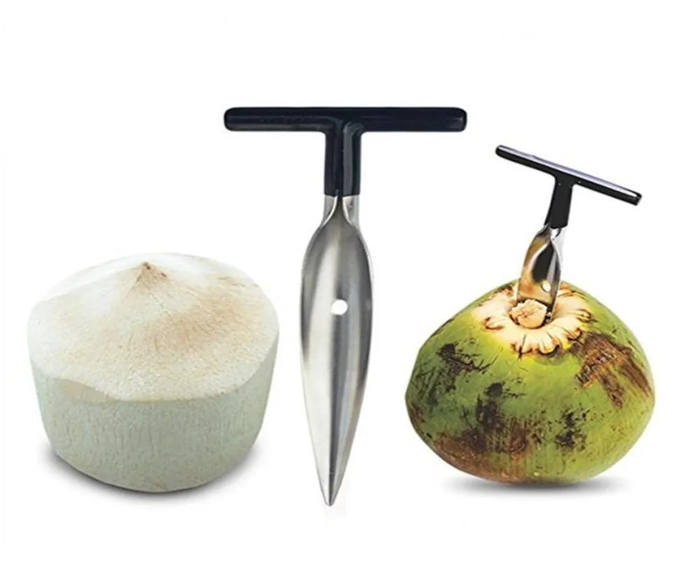 Kokosopener Gereedschap Roestvrijstalen kokosopener Water Punch Tap Boorstroopen Gesneden Gift Fruit Openers Tools 5MWVJ6328358