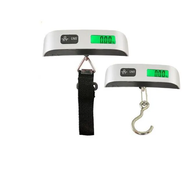 Gewicht Digital Hanging Scale Balance Haushaltswaagen Gepäckgürtel Edelstahl Haken Wählen Sie die Küche 50 kg 10g LCD Display