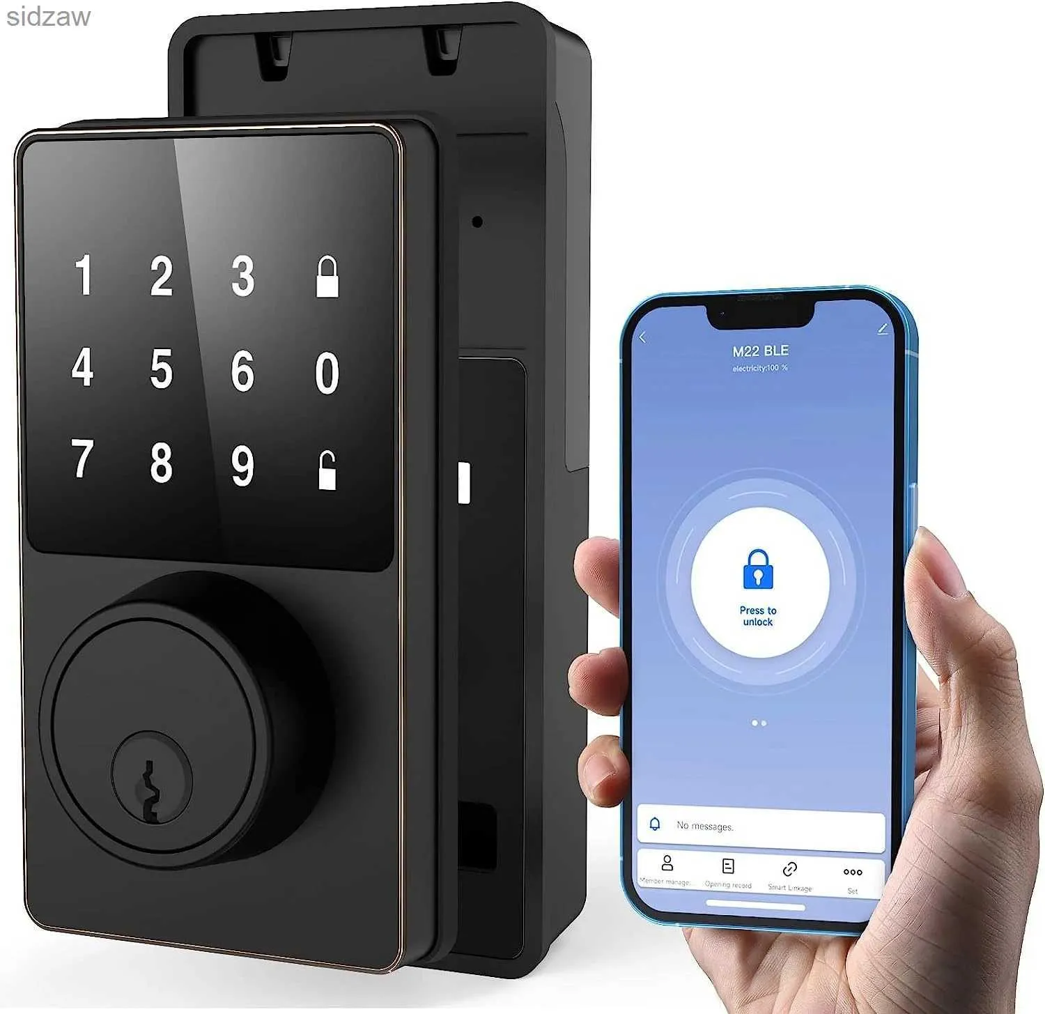 Smart Lock Smart Lock с Bluetooth без ключа блокировки дверей с сенсорным экраном.