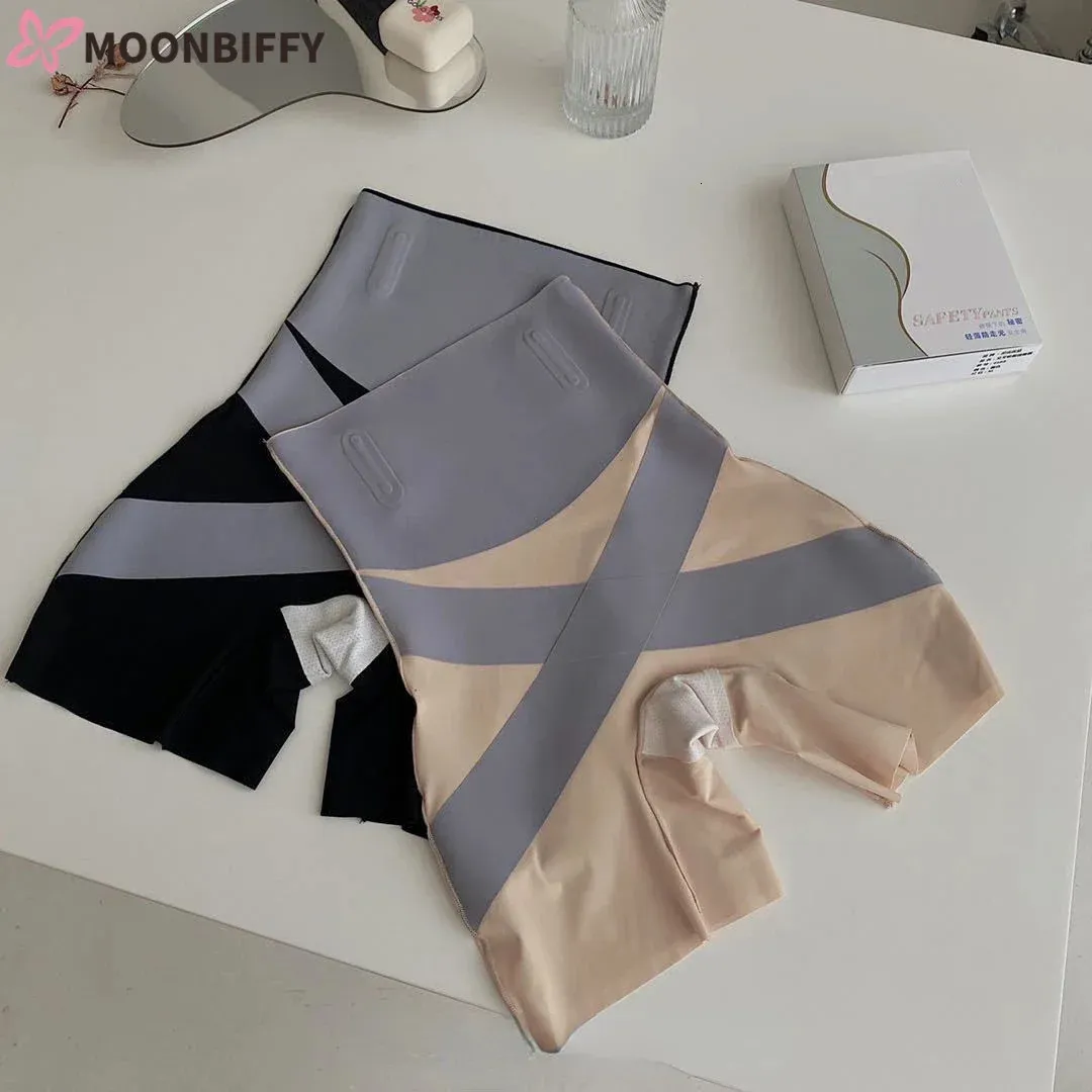 Kont lifter shapewear plat buik sly slipje trainer naadloze shorts vrouwen kruis lichaam vormgevende sportboksers afslanke veiligheidsbroek 240430