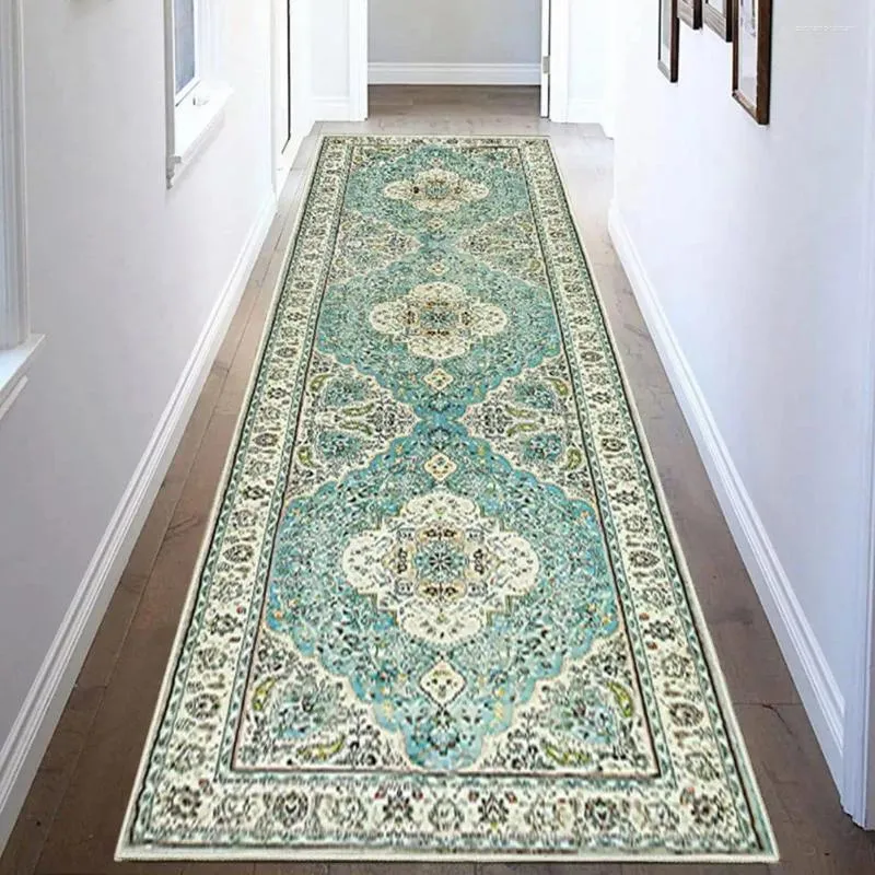 Carpets Hallway Runner Rapin Kitchen Durable Machine vintage Lavable pour le tapis d'entrée sans glissement doux