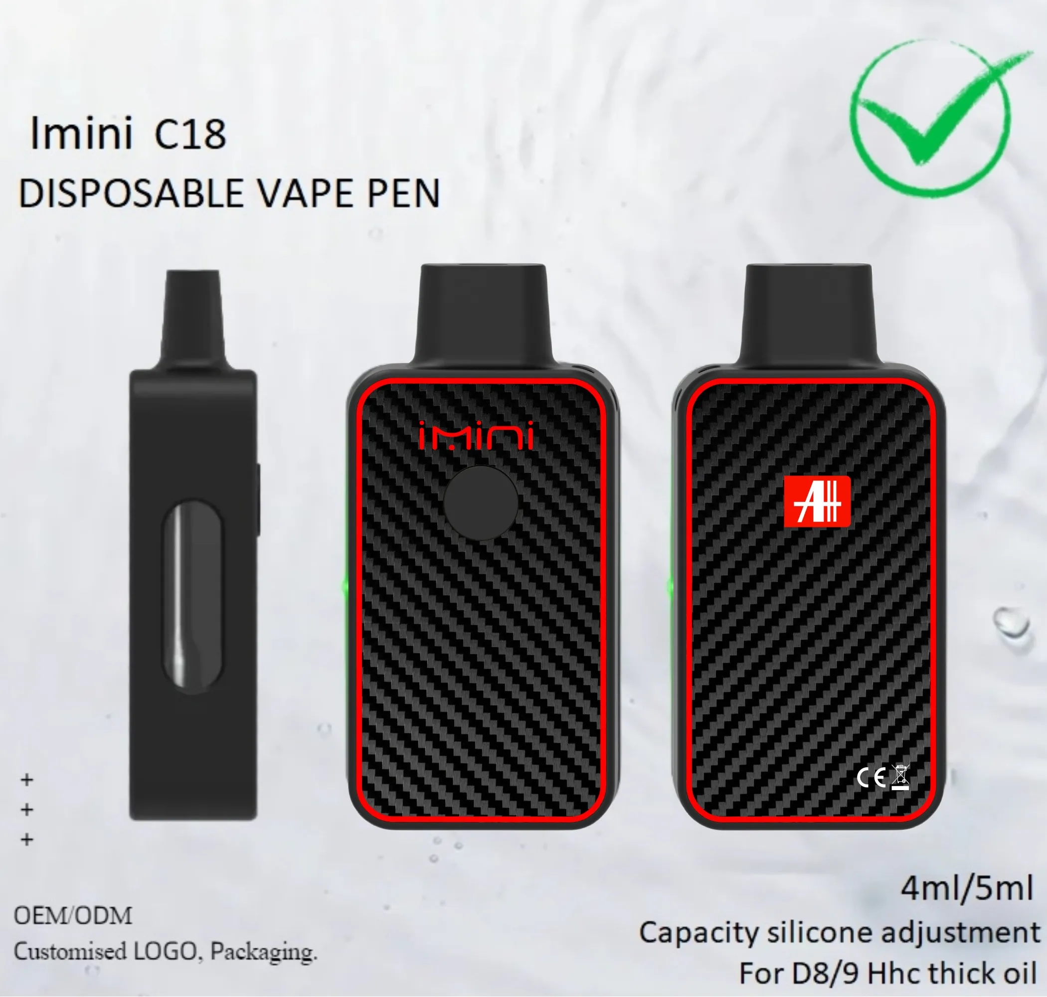 USA Warehouse 4ml/5ml Disposable Empty Vape Device Custom 4g 5g Thisck oil Preheat hc Vaporizer Vape Pod Pen Hookah Shisha Pen CA Canada Thailand NL CZ Fast Shipping