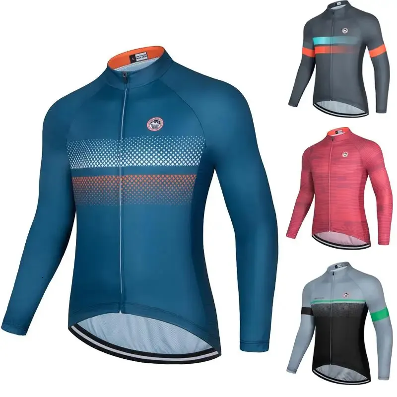 Autumn Cycling Jersey Long Sleeve Men Summer Clothing Tops Spring MTB Bike Road Bicycle Jackets 240422