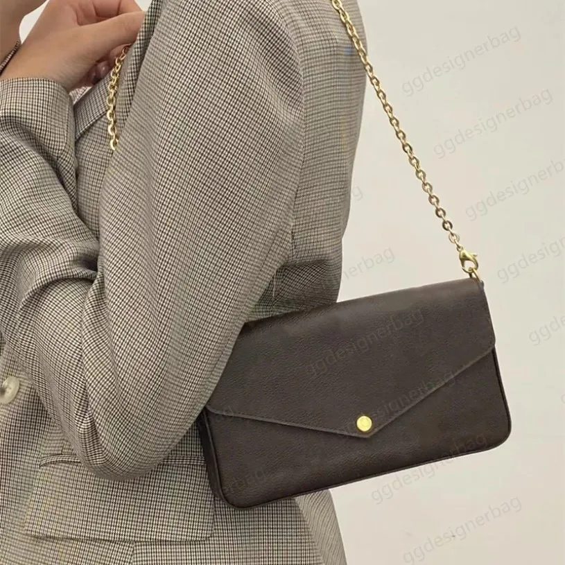 Designer Handbags Clutch Cross body Bags Lady Envelope Shoulder Bag For Women Fashion Chains Purse Luxury Letter Print Handbag Cowhide 238Y