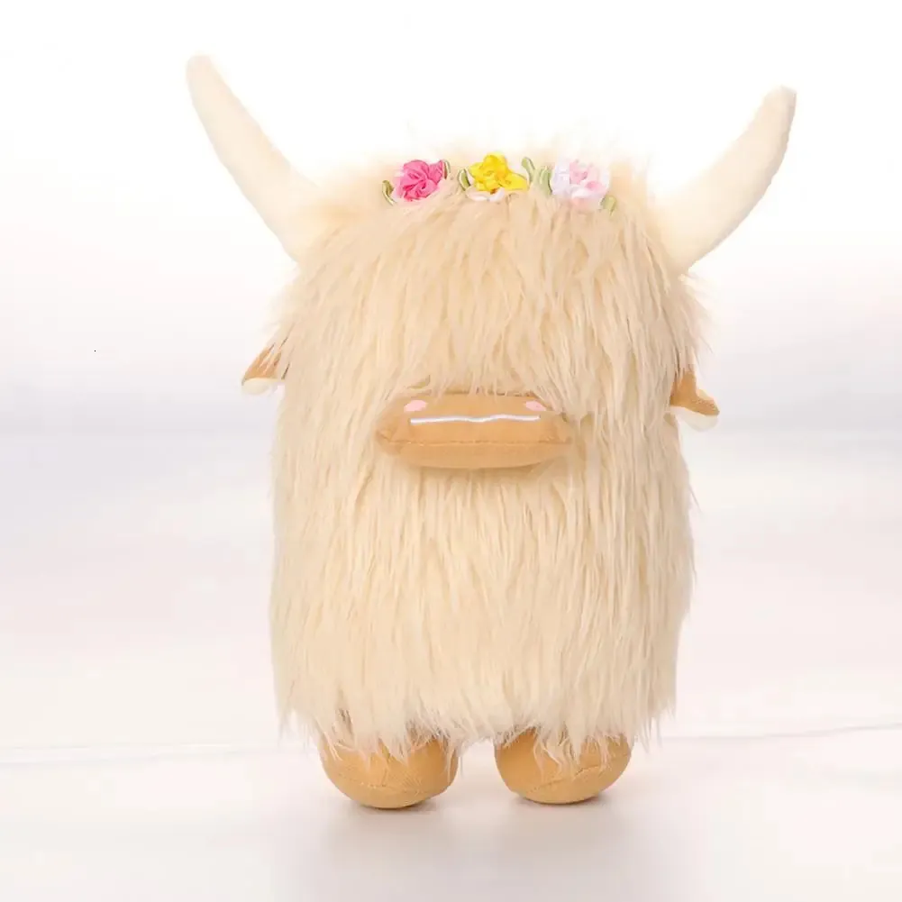Creative Fluffy Hair Pp Cotton Nordic Dwarf Kyloe Plushing Polsoluto pieno di bambole per animali Regalo per la scuola materna per i giocattoli di riempimento del bestiame 240426