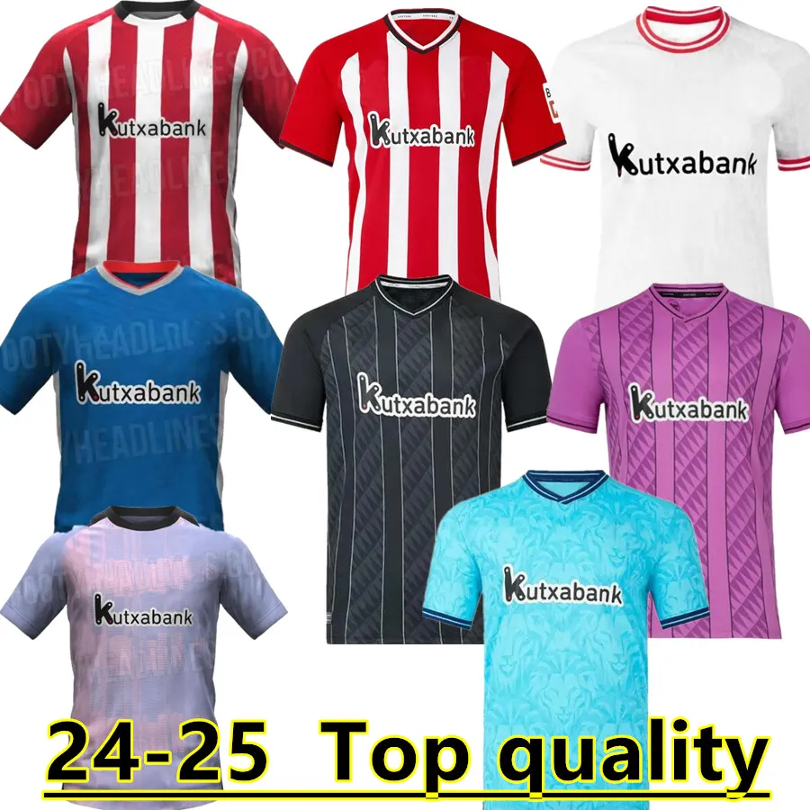 23 24 25 Club Bilbao Futbol Forması Berenguer 2024 2025 Muniain Athletic Williams Futbol Gömlek Raul Garcia Villalibre Camiseta Sancet Üçüncü GK UNAI SIMON 888888