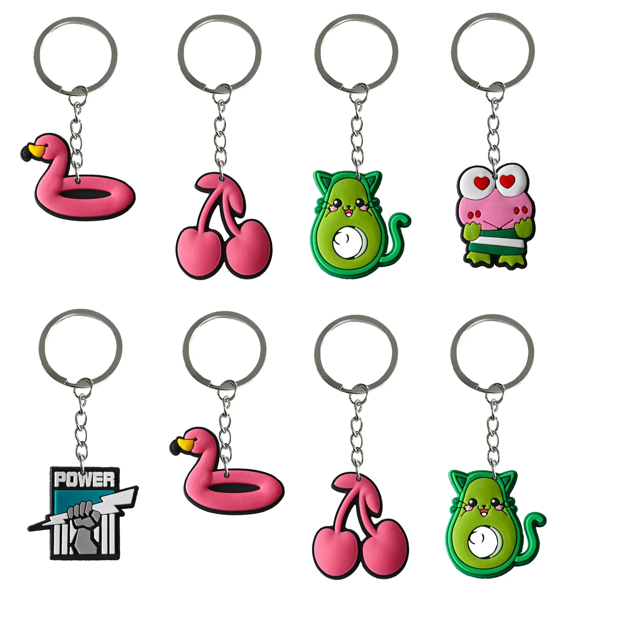 Anneaux clés Keychain de grenouille rose pour les enfants Party Favors Chain Kid Boy Girl Gift Keyring Adapte Schoolbag Boys Keychains Car Bag Drop Drop Oto17