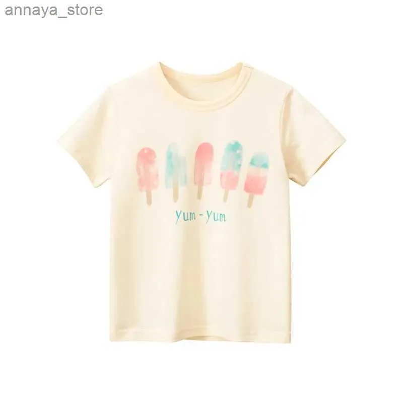 T-shirts 1-9t Toddler Baby Vêtements Summer T-shirt à manches courtes T-shirt mignon pour enfants T-shirtl2405