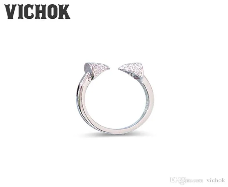 925 Sterling Silber Ring Arrowshaped vorgestellter Schmuck Punk Tail Ring Vintage Stil für Frauen Freundschaft Mädchen Punk Luxus Ring Vic2865409