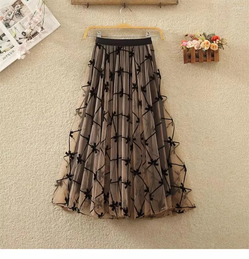Vintage Korean Fashion Women s High Waist Midi Maxi pleated skirt 2021 Spring Summer Collection in Black
