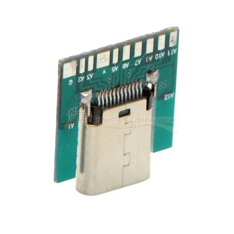 USB 3.1 Typ -C -Stecker 24 Pins Weibliche männliche Stecker -Stecker -Steckdosenanschlüsse SMT -Rezeptakeladapter zum Lötdrahtkabel mit der Leiterplatte
