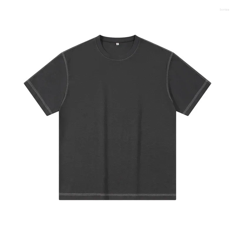 Men's T Shirts Retro Shoulder Contrast Twill T-shirt 2024 Spring/Summer High Quality Short Sleeve