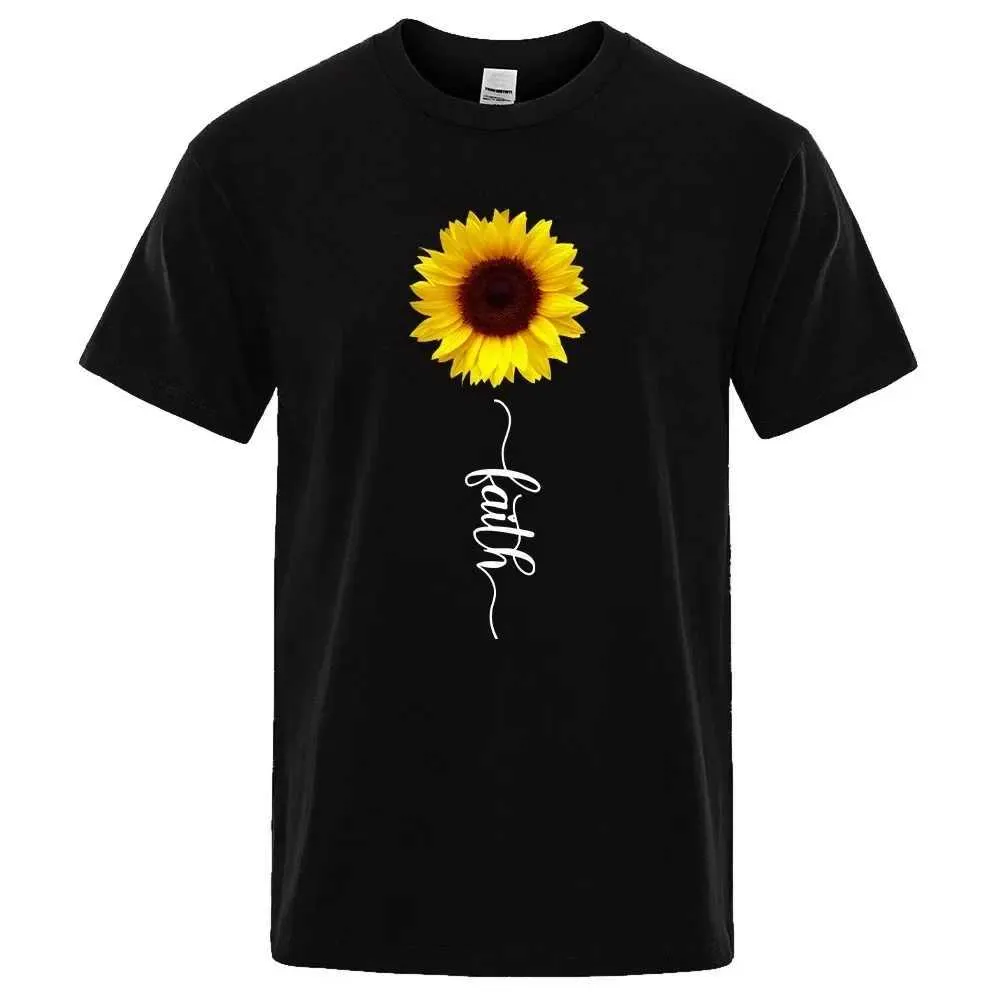 Męskie koszulki Słonefler Of Hope Beauty Drukuj mężczyźni kobiety TS TS Bawełniana moda odzież Owczesna koszulka Tshirt H240508