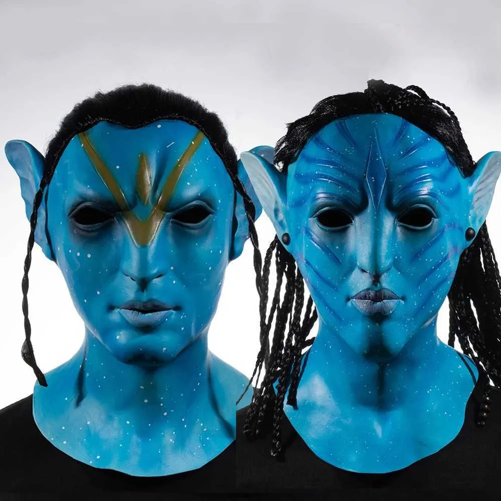 Party Masks Avatar Navi Mask Rollspelande Jack Sally NyTiri Helmet Planet Pandora Halloween Party Costume Accessories Movie Props Q240508