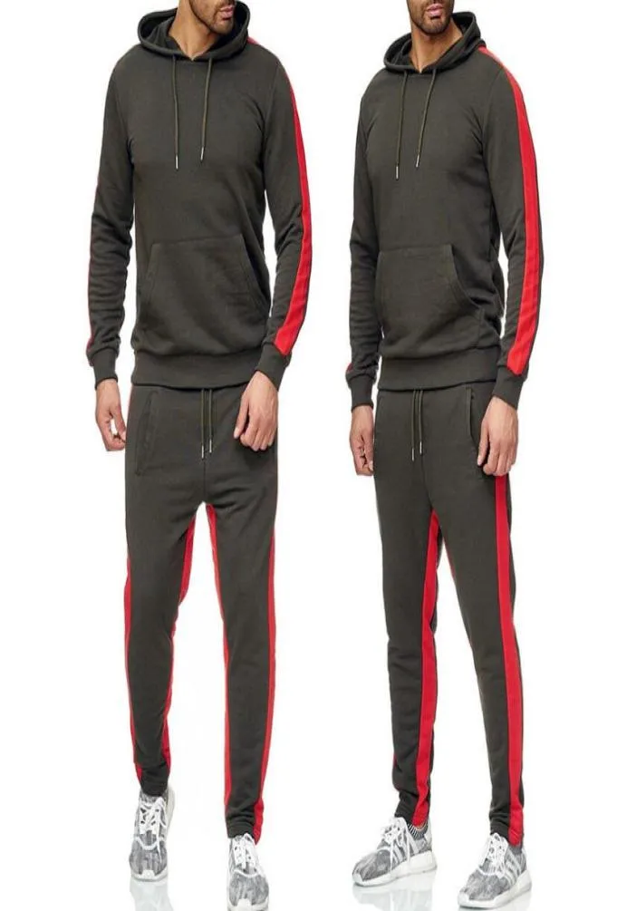 Män sportkläder sportkläder och tröjor Autumn Winter Jogger Sporting Suit Mens Sweat Suits Tracksuits Set Plus Size M3XL7437503