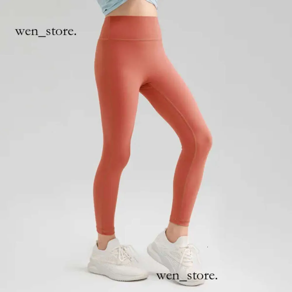LULULEMO LEGGINGS TOP Quality 24SSSS LU-1456 Girls Yoga Legging Kids Cloues minces pantalons de survêtement