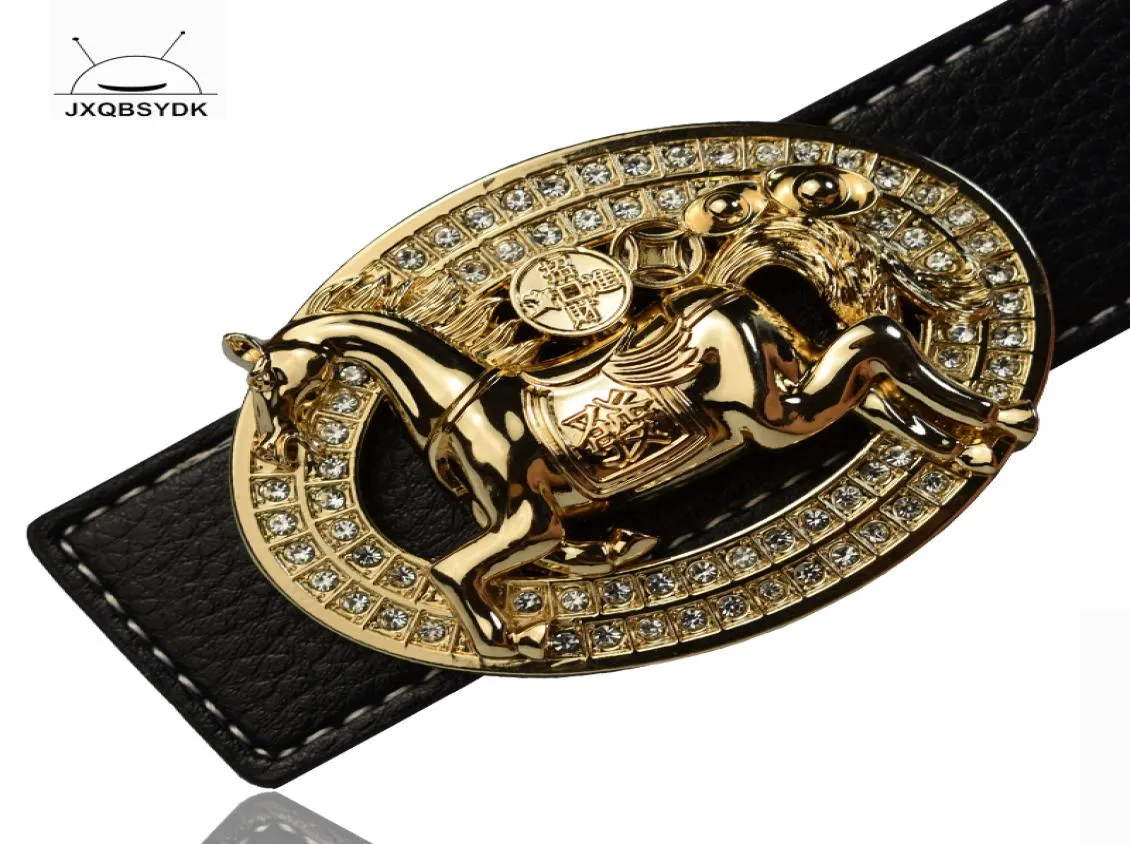 Designer Brand Brand Belts For Men Horse Buckle Designer Men Moda Cintos de couro de alta qualidade para homens Cinturon HOMBRE9475883
