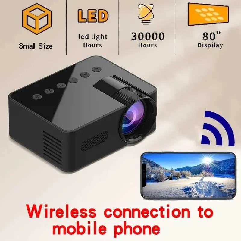 Projectoren De YT100-projector ondersteunt 1080p high-definition projector draadloze verbinding met mobiele telefoons en ingebouwde luidsprekers op tablets J240509