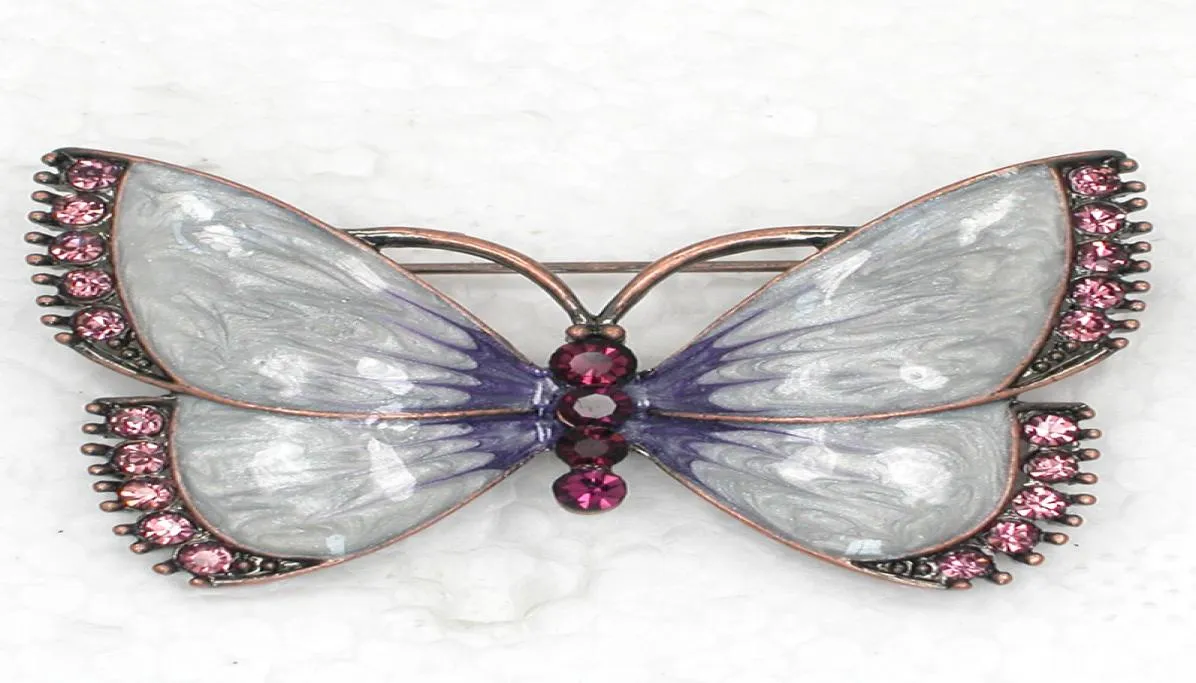 Broche en cristal entièrement en émail émaillage broches de papillon de mode épingle de costume broche bijoux cadeau C8669831752