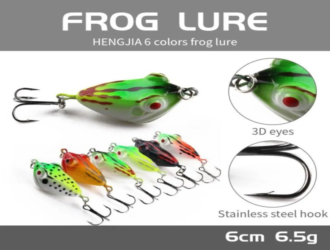 Hengjia New 120pcs Crankbaits Hard Frog Lures de pesca AISC Artigo artificial de pesca plástica 4cm 6g 8 Japan Hook Trolling Pescari73246013