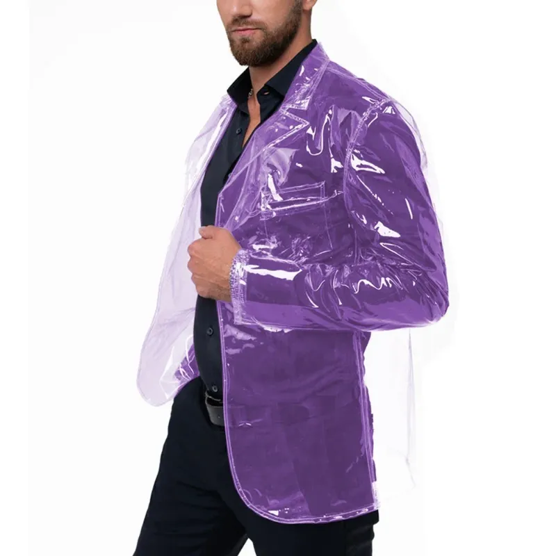 Clear plastic jacket mens best sale