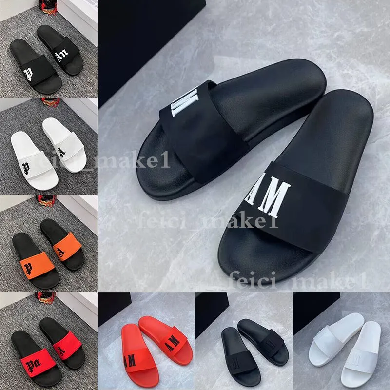 Partihandel Top designer tofflor Menskvinnor Soft Rubber Slides Summer Beach Sandals Outdoor Home Flat Flip Flops Lady Slipper 35-46